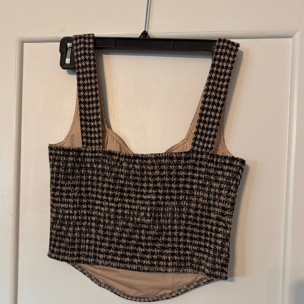 Dolan Left Coast Sweatheart Cropped Corset Tank - Picture 3 of 4